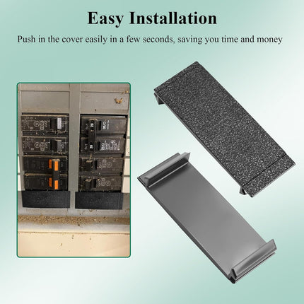 10 Pcs Breaker Filler Plates Fit for 1 Inch Load Center Flush Cover, Universal Circuit Breaker Panel Cover, Circuit Breaker Panel Blanks/Panel Cover, with Breaker Box Label & Fuse Box Stickers