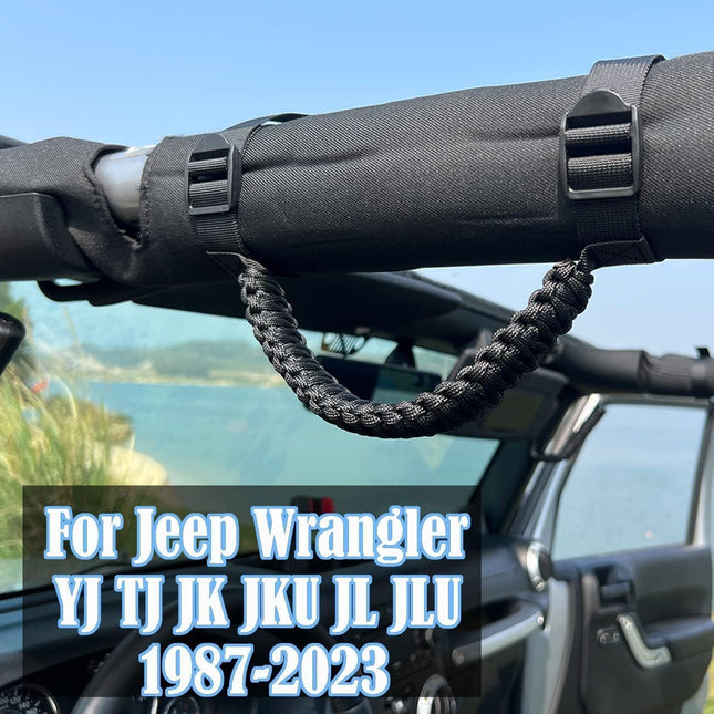 Roll Bar Grab Handles for Jeep Grab Handles for Jeep Wrangler YJ TJ JK JKU JL JLU 1987-2024 Paracord Grab – product detail