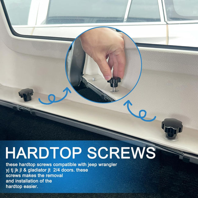 Hardtop Screw Bolt for Jeep Wrangler Hard Top Bolts Hardtop Quick Removal Fastener M8 Screws Replacement – product detail
