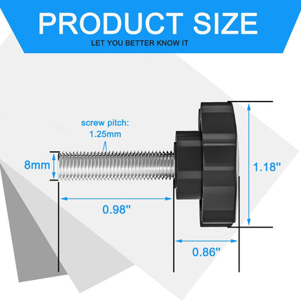 Hardtop Screw Bolt for Jeep Wrangler Hard Top Bolts Hardtop Quick Removal Fastener M8 Screws Replacement for Jeep Wrangler JK JL,Pack of 6