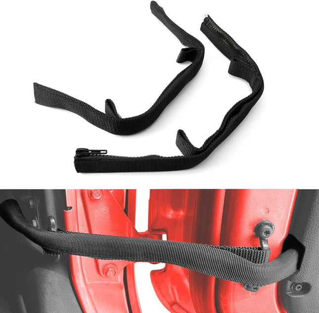Door Limiting Strap for Jeep Wrangler JK JKU 2007-2018 Heavy Duty Door Straps for Jeep Wire Protecting