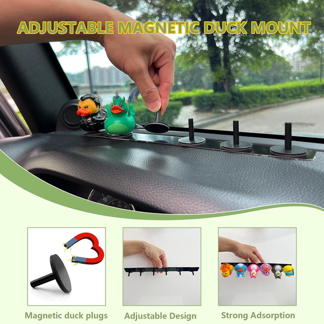 Duck Holders Magnetic Duck Plugs for Jeep Dashboard Duck Display Holds up to 12 Ducks – product detail