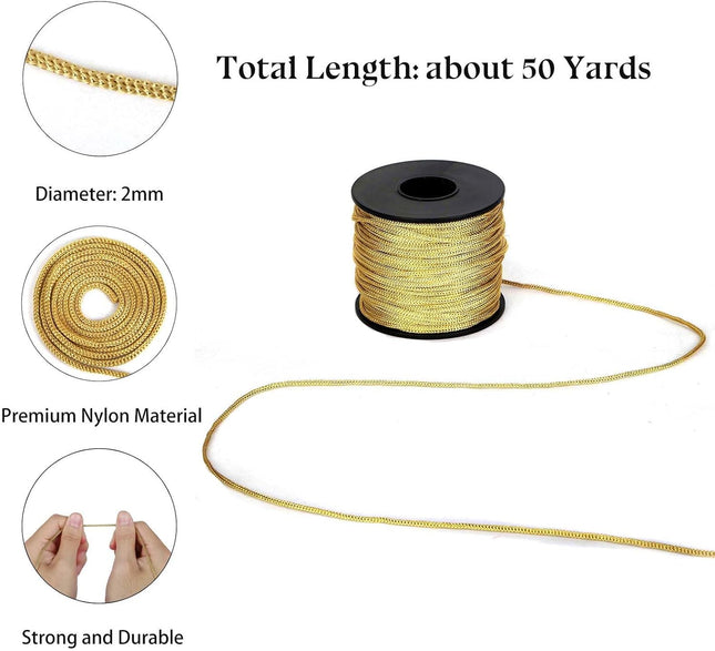 Nylon Satin Cord 2mm 50 Yards Braided Lift Shade Cord for Necklace Bracelet String Cord Blind Shade Trim – product detail