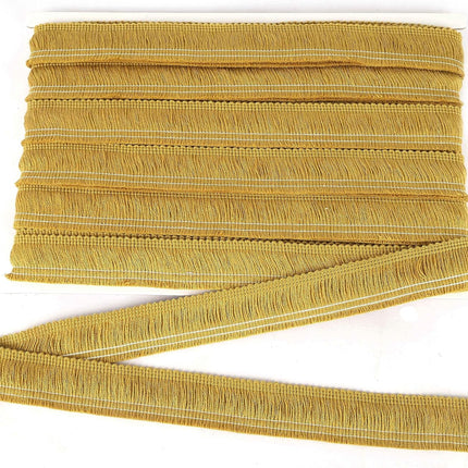 Sewing Fringe Trim 13.7 Yards x 1 Inch Tassel Trim Sewing Accessory Lace for Clothes Home Decoration DIY (Gold)