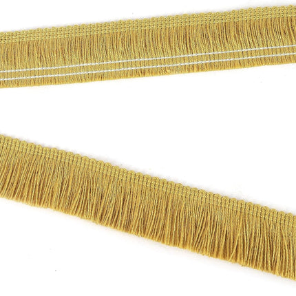 Sewing Fringe Trim 13.7 Yards x 1 Inch Tassel Trim Sewing Accessory Lace for Clothes Home Decoration DIY (Gold)