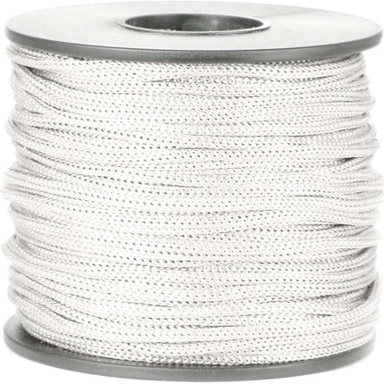 Nylon Satin Cord, 2mm 50 Yards Braided Lift Shade Cord for Necklace Bracelet String Cord, Blind Shade, Trim and Shoelaces (White)