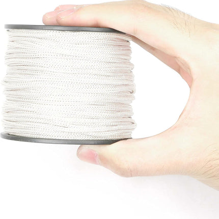 Nylon Satin Cord, 2mm 50 Yards Braided Lift Shade Cord for Necklace Bracelet String Cord, Blind Shade, Trim and Shoelaces (White)