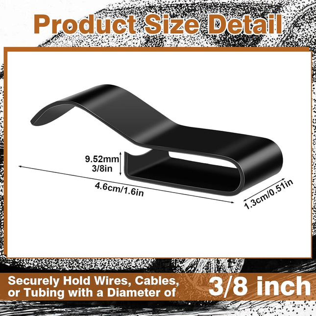 15 Pack Trailer Frame Wire Clips Black Push-On Chassis Wire Clips Anti-Corrosion Spring Steel Harness – product detail