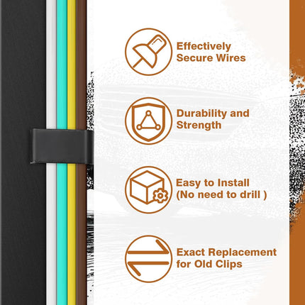 15 Pack Trailer Frame Wire Clips Black Push-On Chassis Wire Clips Anti-Corrosion Spring Steel Harness Fasteners for Automotive Boat Trailer or Marine Wiring Management (3/8'')
