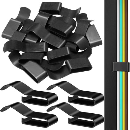 15 Pack Trailer Frame Wire Clips Black Push-On Chassis Wire Clips Anti-Corrosion Spring Steel Harness Fasteners for Automotive Boat Trailer or Marine Wiring Management (3/8'')