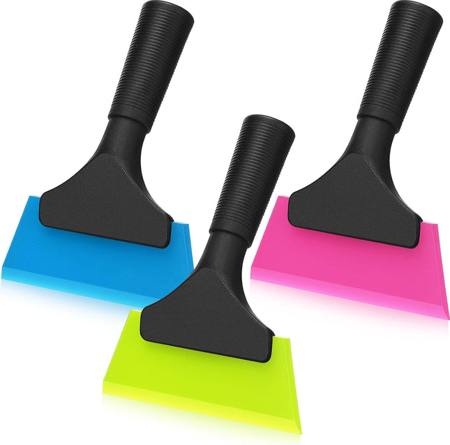 3 Pcs Small Squeegee 5 Inch Window Tint Silicone Squeegee Cleaning with Non Slip Handle V1258-DP02-B-3722