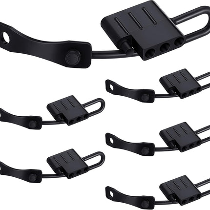 8 Pack 4-pin Flat Trailer Wiring Harness Connector Dust Cover Black Vehicle Side Plug Terminals Connection Dust Cover Bulk for Trailer Replace Against Dirt Water Rust
