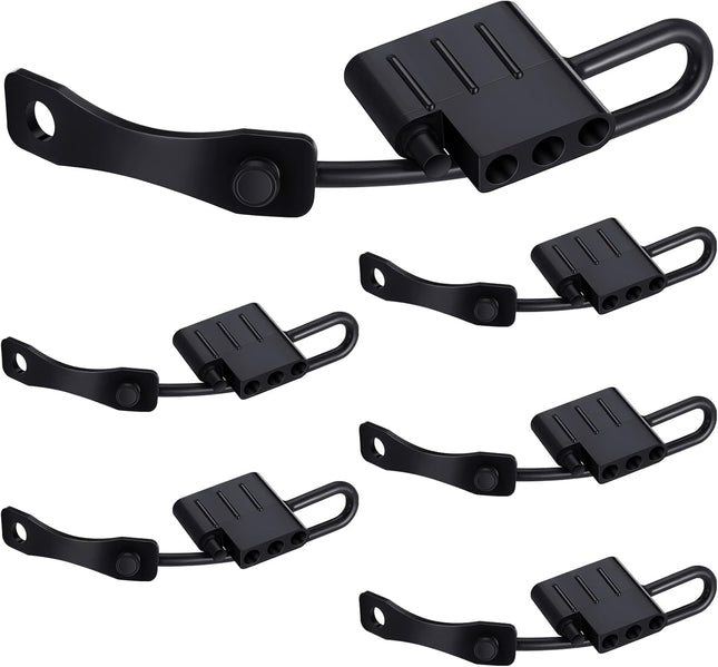 8 Pack 4-pin Flat Trailer Wiring Harness Connector Dust Cover Black Vehicle Side Plug V1258-DP02-B-3723