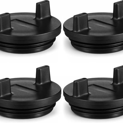 4 Pcs Fuel Deck Fill Cap for Boat Gas Tank Black Marine Fuel Filler Cap with O-Ring Seal Non-Locking Plastic Replacement Universal