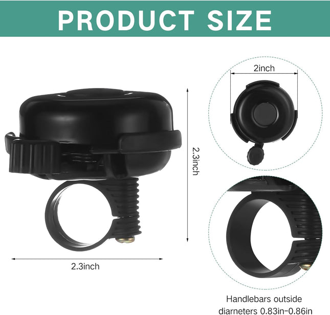 15 Pcs Classic Bike Bell Aluminum Bicycle Bell Loud Crisp Clear Sound Bike Accessories Easy Installation – product detail