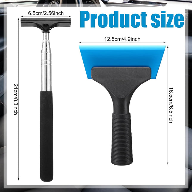 2 Pcs Side Mirror Squeegee Small 39 Inch Retractable Handle Car Squeegee with 5 Inch – product detail