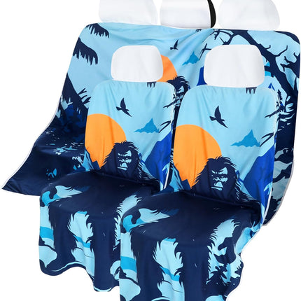 3 Pcs Car Seat Covers Full Set Universal Car Seat Towel Protector Accessories for Cars SUV Trucks, Gym Running Swimming Beach and Hiking Waterproof Sweat Towel