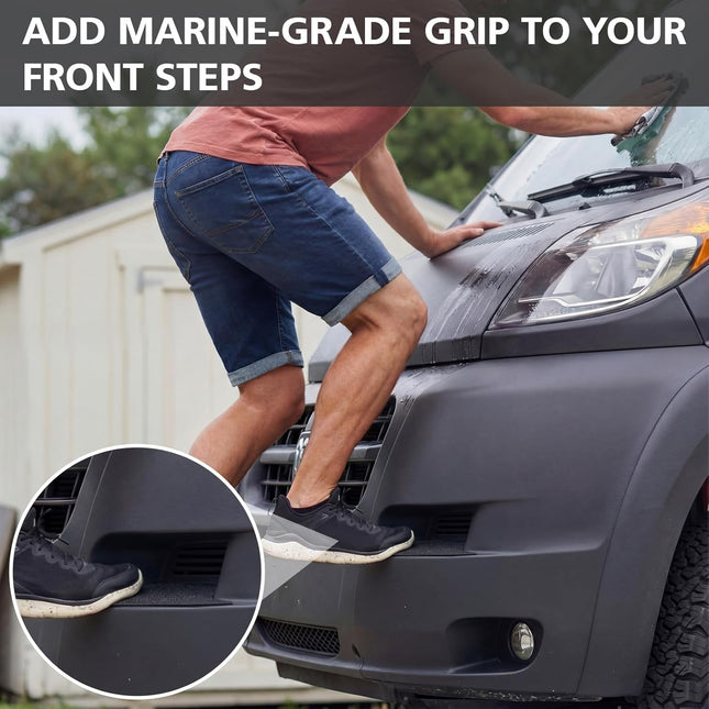 2 Pack Non-Slip Front Bumper Step Grips Van Life Accessories Durable Sandpaper Material for – product detail