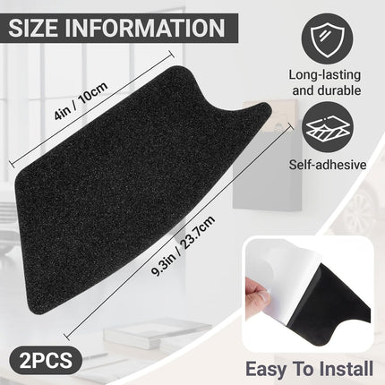 2 Pack Non-Slip Front Bumper Step Grips, Van Life Accessories Durable Sandpaper Material for Safe Windshield Cleaning, Self-Adhesive Easy Installation Compatible with Promaster 2014-2022