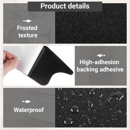 2 Pack Non-Slip Front Bumper Step Grips, Van Life Accessories Durable Sandpaper Material for Safe Windshield Cleaning, Self-Adhesive Easy Installation Compatible with Promaster 2014-2022