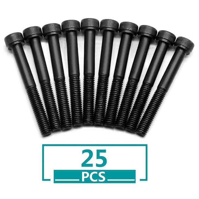 25pcs M6-1.0 x 50mm Socket Head Cap Screws Bolts Grade 12.9 Alloy Steel Machine Thread Bolt Black Oxide – product detail