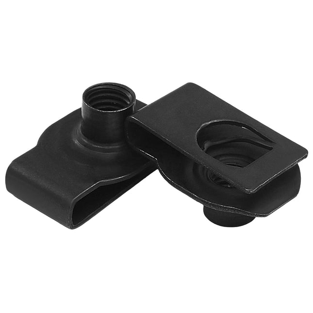 25 Pcs Extruded U Type Nuts M10 Bumper Fender U Style Clip on Nut Black Fasteners Spring Nuts for – product detail
