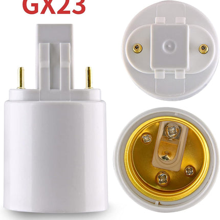 4pcs Gx23 to E26/E27 Socket Adapter, Gx23 to E27 Lamp Base Holder, 2 Pin Bulb Base Converter LED Accessories