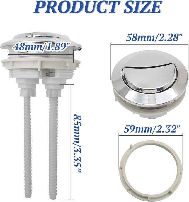 Toilet Tank Push Button 48mm Thread Diameter Dual Push Flushing Button Adjustable Toilet Water Tank Button – product detail