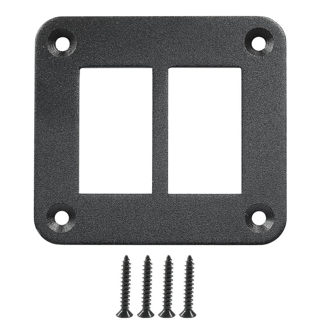 2 Gang Rocker Switch Panel Housing Holder Rocker Toggle Switch Aluminum Housing Bracket with Screw