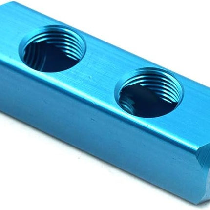 1/2" 2 Ways 5 Ports Air Hose Inline Manifold Block Splitter, Pneumatic Air Compressor Manifold Fitting - Pack of 1