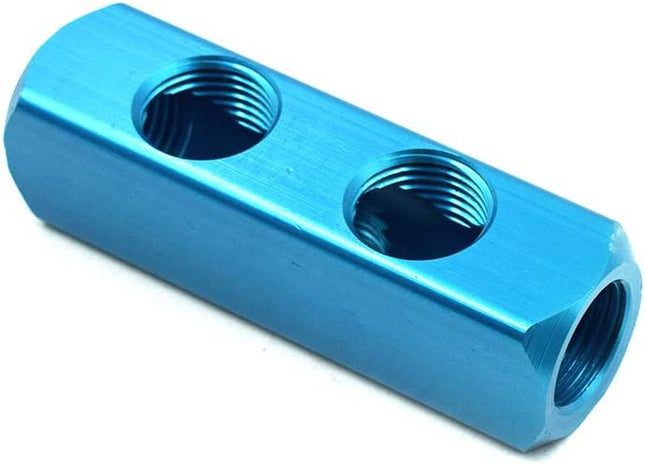 1/2 2 Ways 5 Ports Air Hose Inline Manifold Block Splitter Pneumatic Air Compressor Manifold Fitting