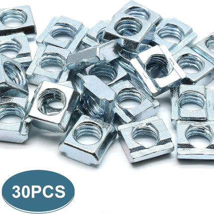30pcs 2020 Series M6 T Nuts, Tee Sliding Slot Nuts Hammer Head Fastener Nut