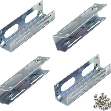 3.5" to 5.25" Hard Drive Bay Metal Mounting Bracket Adapter for 5.25" Internal Bay Drive, HDD Drive Adapter -2 Pairs