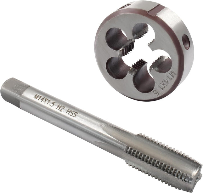 M14 x 1.5 HSS Metric Thread Tap and Die Set Right Hand Machine Thread Tap and Round Die V1258-DP02-B-3780