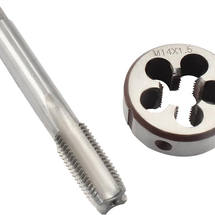 M14 x 1.5 HSS Metric Thread Tap and Die Set, Right Hand Machine Thread Tap and Round Die