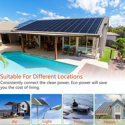 5FT Black + Red 12AWG(4mm²) Solar Panel Extension Cable Wire, Solar Adaptor Cable with Female and Male Connector - Set of 2