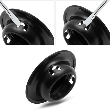 10pcs Black Circular Soffit Air Vents, 3/4" / 19mm Round Mesh Hole Stainless Steel Louver Vent for Wardrobe Shoe Cabinet