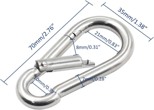 4Pack 2.75 inch Flag Pole Snap Clip Hooks Flagpole Attachment Spring Snap Hook Stainless Steel – product detail