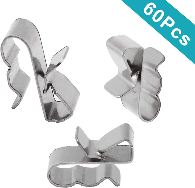 60pcs Solar Panel Cable Clips Trailer Wire Clips Stainless Steel 0.85/22mm Length – product detail