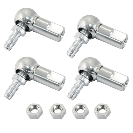 4 PCS m6 x 1.0mm Right Thread Ball Head Joint Rod End Bearing, Carbon Steel Ball Socket End Fitting for Hinge Door