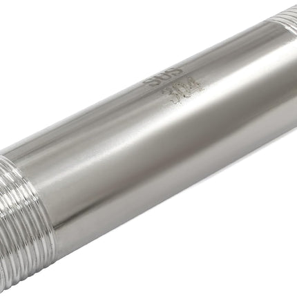 4 Inch / 100mm Male Thread Pipe Fitting Connection, 3/4 Inch NPT Stainless Steel Nipple Pipe