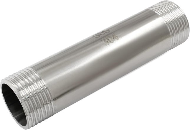 4 Inch/100mm Male Thread Pipe Fitting Connection 3/4 Inch NPT Stainless Steel Nipple Pipe