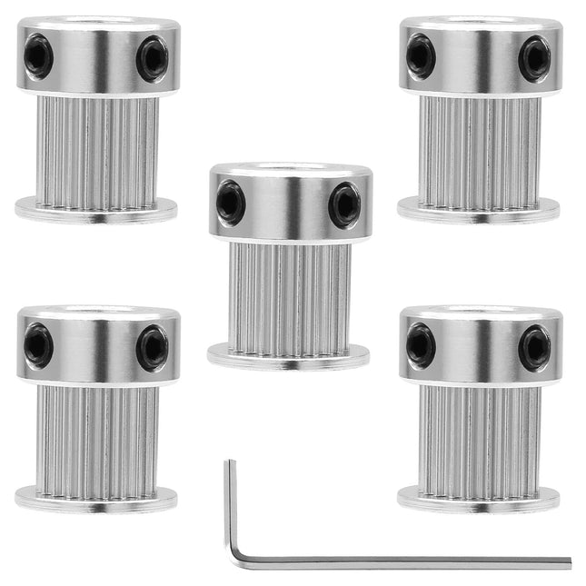 5pcs GT2 Pulley 20 Teeth 8mm Bore Fit 10mm Belt Width Aluminum Timing Pulley Wheel Synchronous Wheels Gear – product detail