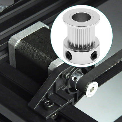 5pcs GT2 Pulley 20 Teeth 8mm Bore Fit 10mm Belt Width, Aluminum Timing Pulley Wheel Synchronous Wheels Gear Part for 3D Printer