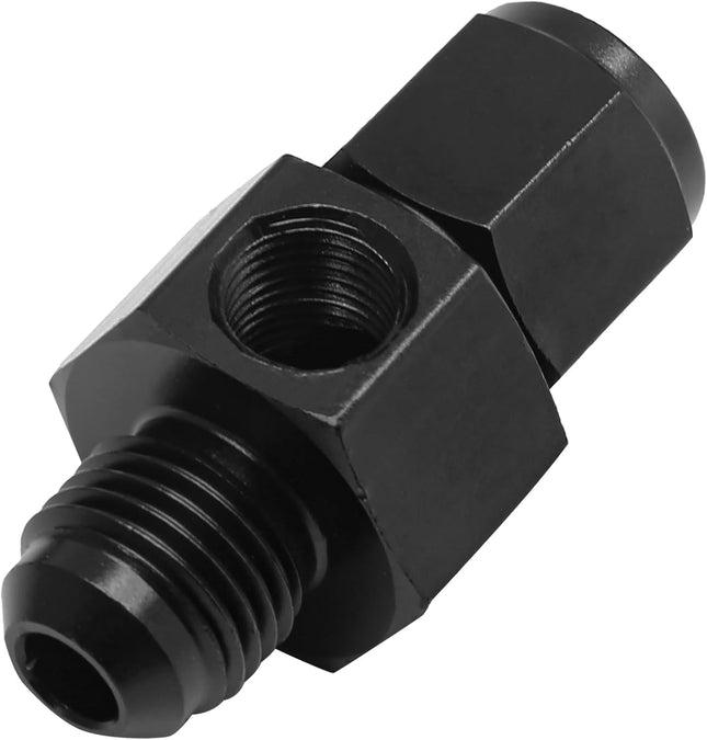 6AN Fuel Pressure Gauge Take Off Fitting Adapter 6AN Male Flare to Female Swivel with 1/8 NPT Gauge Port