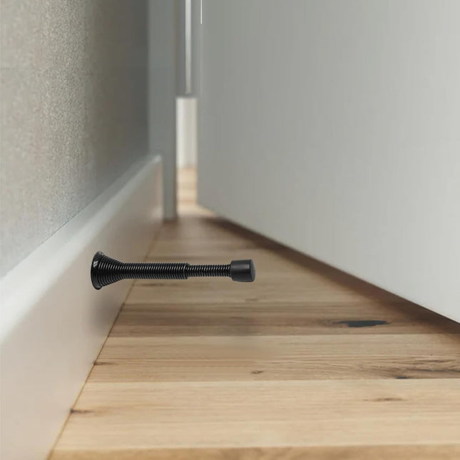 6 Pack Spring Door Stoppers with Rubber Bumper 3 to 4 Inch Adjustable Spring Steel Door Stoppers Flexible – product detail