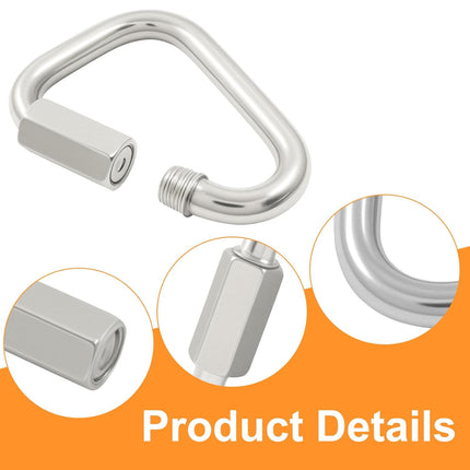 4.1 Inch Delta Quick Link, Stainless Steel Triangle Quick Connector M12 Heavy Duty Chain Connector (1 Pack, 2517 Lbs Capacity)