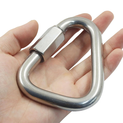 4.1 Inch Delta Quick Link, Stainless Steel Triangle Quick Connector M12 Heavy Duty Chain Connector (1 Pack, 2517 Lbs Capacity)