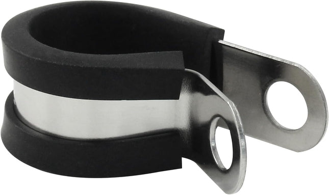 20 PCS 5/8 Inch Cable Clamp 304 Stainless Steel Pipe Clamp Rubber Cushioned Insulated V1258-DP02-B-3826