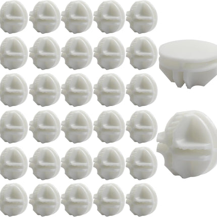 32 Pack White Plastic Cube Connectors, Wire Grid Cube ABS Connectors Modular Closet Storage Organizer, DIY Wire Shelves for Home/Office